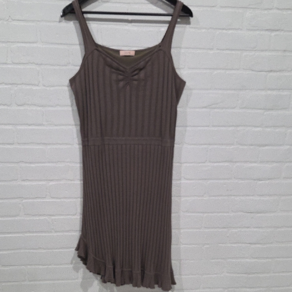 Elegant Asymmetrical Brown Dress